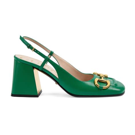 gucci slinback|gucci slingback horsebit green.